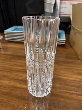 French Cristal D' Arques 9 " Lead Crystal Fluted Vase